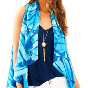 Lilly Pulitzer silk butterfly vest